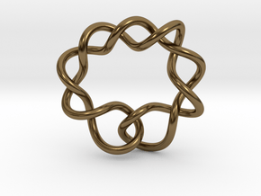 0366 Hyperbolic Knot K6.1 in Polished Bronze