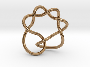 0367 Hyperbolic Knot K4.2 in Polished Brass