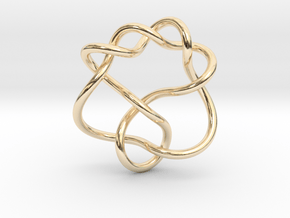 0368 Hyperbolic Knot K6.23 in 14K Yellow Gold
