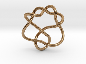 0368 Hyperbolic Knot K6.23 in Polished Brass