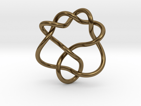 0368 Hyperbolic Knot K6.23 in Polished Bronze