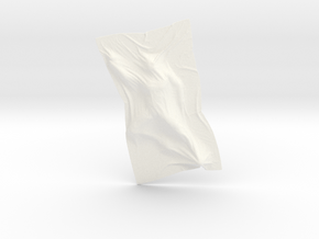 Shroud shape penholder 005 in White Processed Versatile Plastic