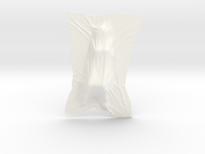 Shroud shape penholder 007 in White Processed Versatile Plastic
