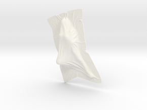 Shroud shape penholder 008 in White Processed Versatile Plastic