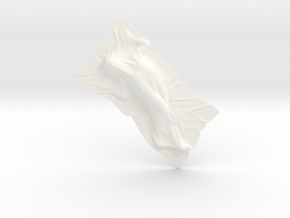 Shroud shape penholder 009 in White Processed Versatile Plastic