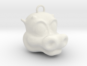 Little Dragon Head in White Natural Versatile Plastic