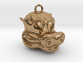 Little Dragon Head in Polished Brass