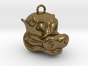 Little Dragon Head in Polished Bronze