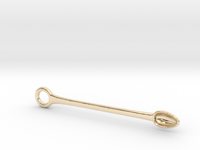 Keychain spoon in 14K Yellow Gold
