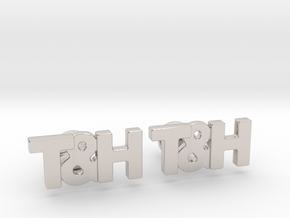 Monogram Cufflinks T&H in Platinum