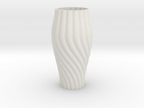 Parametric Vase  in White Natural Versatile Plastic