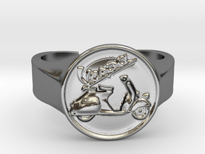 Vespa Ring in Fine Detail Polished Silver