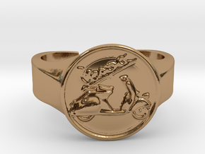 Vespa Ring in Polished Brass