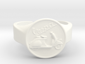 Vespa Ring in White Processed Versatile Plastic