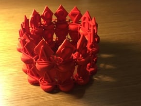 Half Card Piece Set (Hearts and Diamonds) "Zeugma" in Red Processed Versatile Plastic