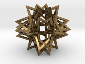 Tetrahedron 8 Compound, large in Natural Bronze