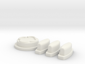 Screen-Accurate Vortex Manipulator Buttons in White Natural Versatile Plastic