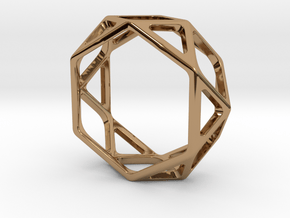Structural Ring size 10 (multiple sizes) in Polished Brass