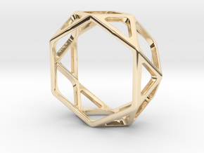 Structural Ring size 10 (multiple sizes) in 14k Gold Plated Brass