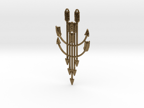Arrow Dreamcatcher Pendant in Polished Bronze