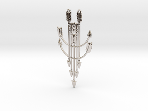 Arrow Dreamcatcher Pendant in Rhodium Plated Brass