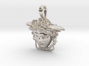 THE MEDUSA RONDANINI necklace pendant in Rhodium Plated Brass