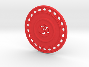 OM Particle Coin in Red Processed Versatile Plastic