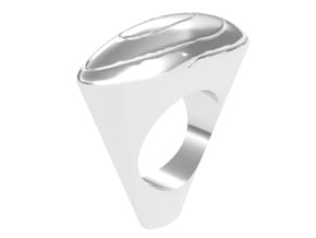Ring arts oval in Platinum