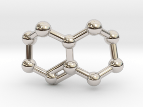 Triazabicyclodecene (TBD) Molecule Necklace in Rhodium Plated Brass