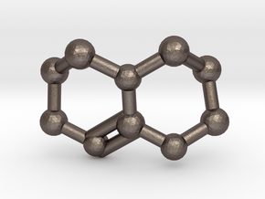 Triazabicyclodecene (TBD) Molecule Necklace in Polished Bronzed Silver Steel
