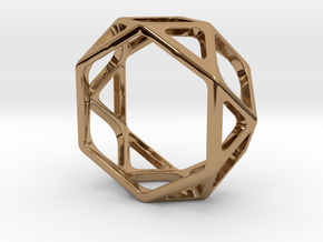 Structural Ring size 7 in Polished Brass