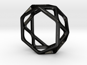 Structural Ring size 7 in Matte Black Steel