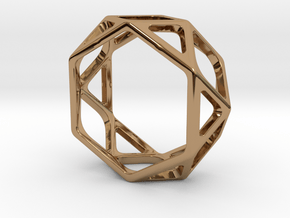 Structural Ring size 8 in Polished Brass