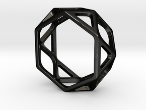 Structural Ring size 8 in Matte Black Steel
