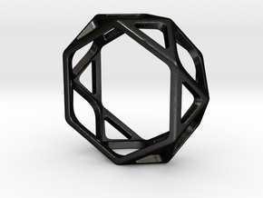 Structural Ring size 8,5 in Matte Black Steel