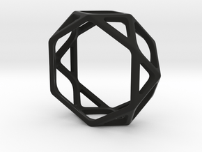 Structural Ring size 9 in Black Natural Versatile Plastic