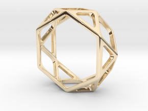 Structural Ring size 10,5 in 14K Yellow Gold