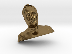 male bust 48mm in Polished Bronze