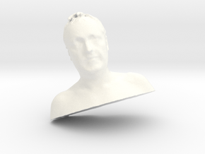 male bust 48mm in White Processed Versatile Plastic