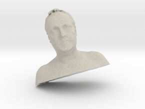 male bust 48mm in Natural Sandstone