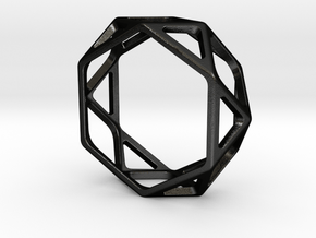 Structural Ring size 12 in Matte Black Steel