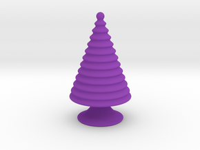 Christmas Tree Place Card in Purple Processed Versatile Plastic