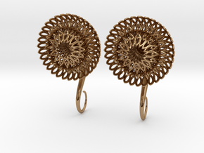 Plugs / gauges/ The Sunflowers 4 g (5 mm) in Polished Brass
