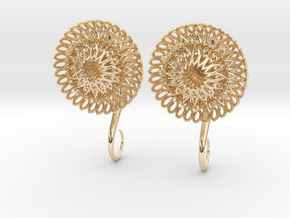 Plugs / gauges/ The Sunflowers 4 g (5 mm) in 14k Gold Plated Brass