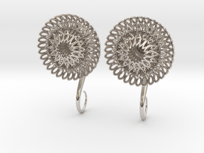 Plugs / gauges/ The Sunflowers 4 g (5 mm) in Rhodium Plated Brass
