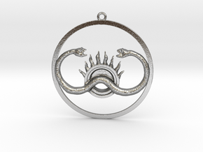 Thulsa Doom: Two serpents and the sun in Natural Silver