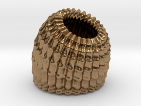 Brain Coral Jewellery Container in Natural Brass