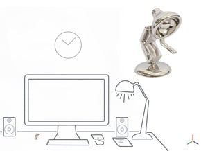 Lala says, "Shake hand with me" - Desktoys in Platinum