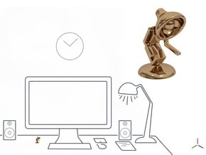 Lala says, "Shake hand with me" - Desktoys in Polished Brass