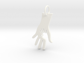 Helping Hand in White Processed Versatile Plastic